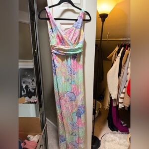 Lilly Pulitzer Pastel Print Maxi Dress